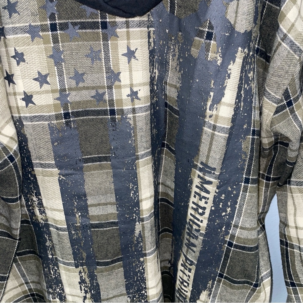 Howitzer Patriots MFG. plaid shirt hoodie.  New with tags. Size 3X. - Picture 7 of 7